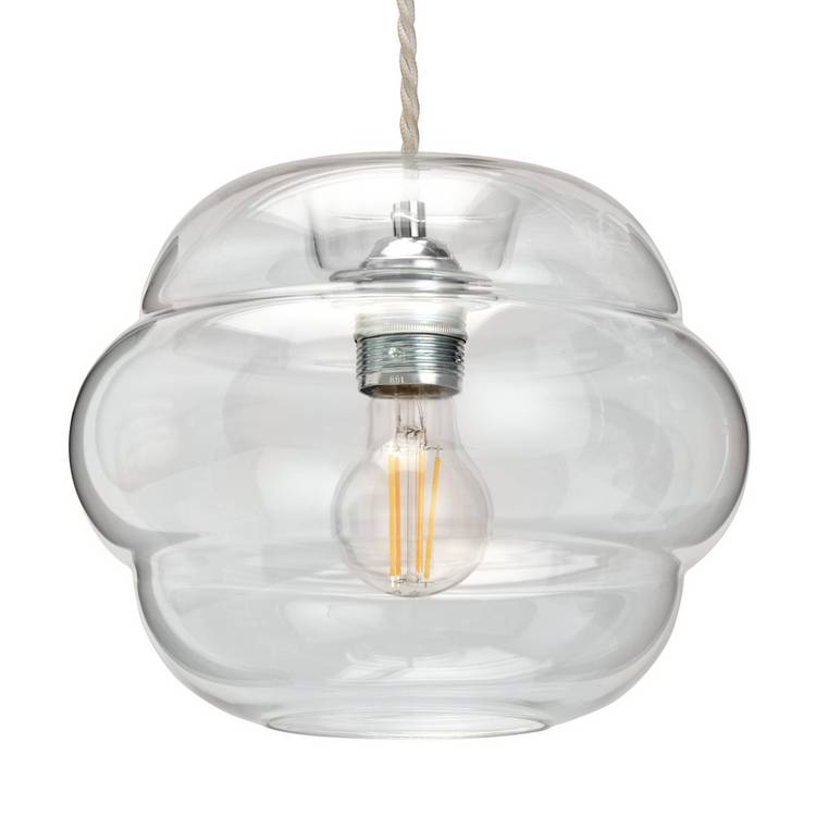 Habitat clear glass honeycomb lampshade 25cm, UK version