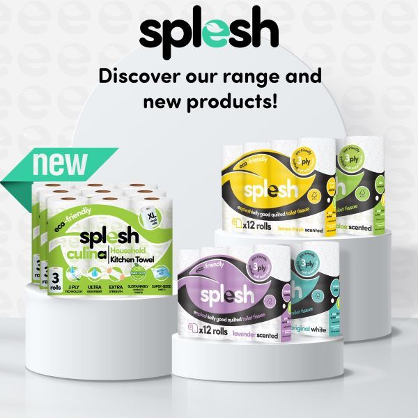 Splesh quilted white toilet rolls 60 pack, UK version