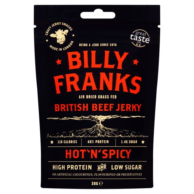 Billy Franks Hot 'N' Spicy Beef Jerky   30g GOODS M&S   