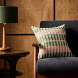 Habitat woven stripe cushion green 43x43cm - British product