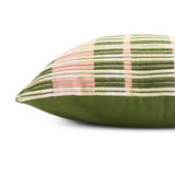Habitat woven stripe cushion green 43x43cm - British product