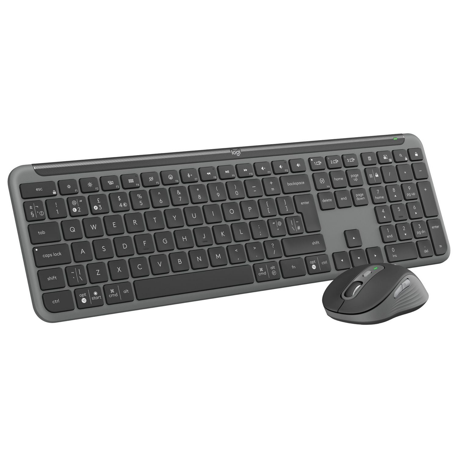 Logitech MK950 Signature Slim keyboard and mouse Graphite, UK version