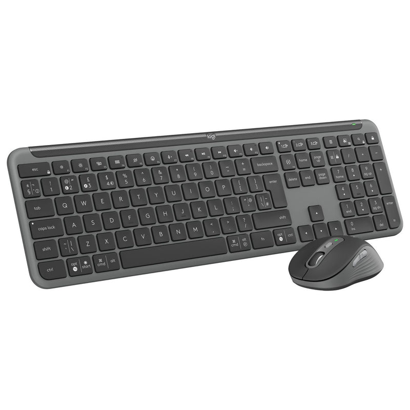 Logitech MK950 Signature Slim keyboard and mouse Graphite, UK version