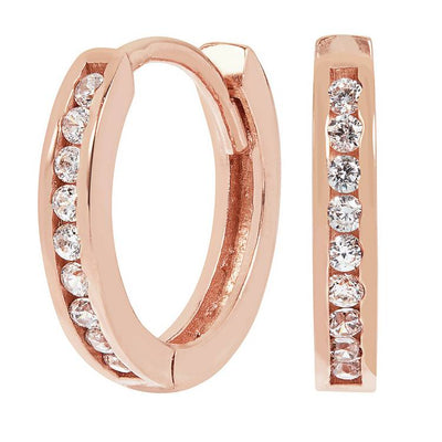 Argos Revere 9ct Rose Gold Plated Huggie Hoop Earrings- Buy online at McGrocer