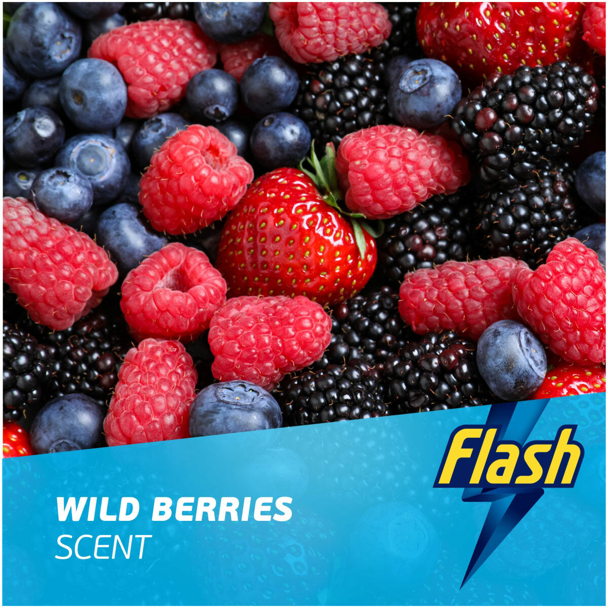 Flash Wild Berries antibacterial cleaning spray 3 x 800ml - British product