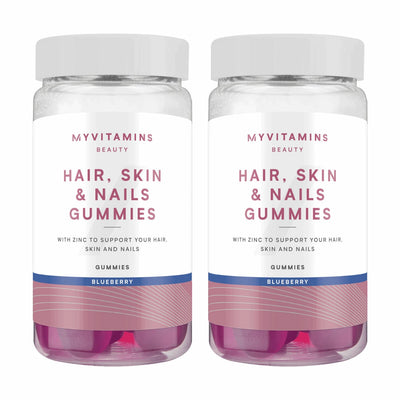 Costco UK MyVitamins Hair, Skin & Nails Blueberry Gummies Dietary Supplement 2 x 120 Count- Buy online at McGrocer