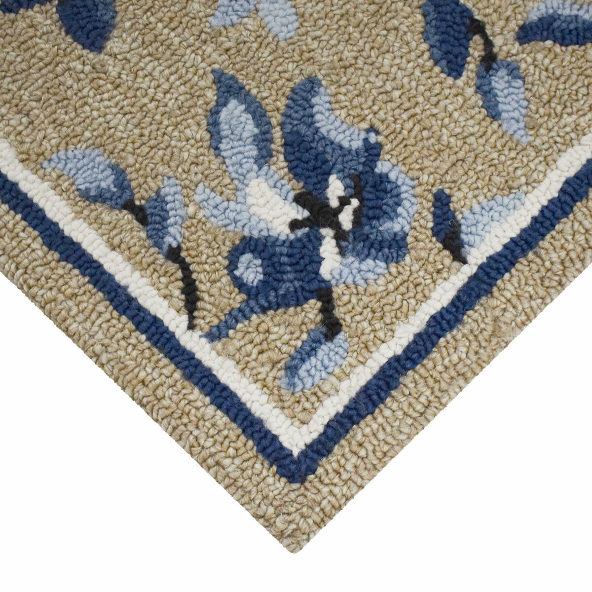 Colourful hooked accent rug 56x97 cm (British brand)