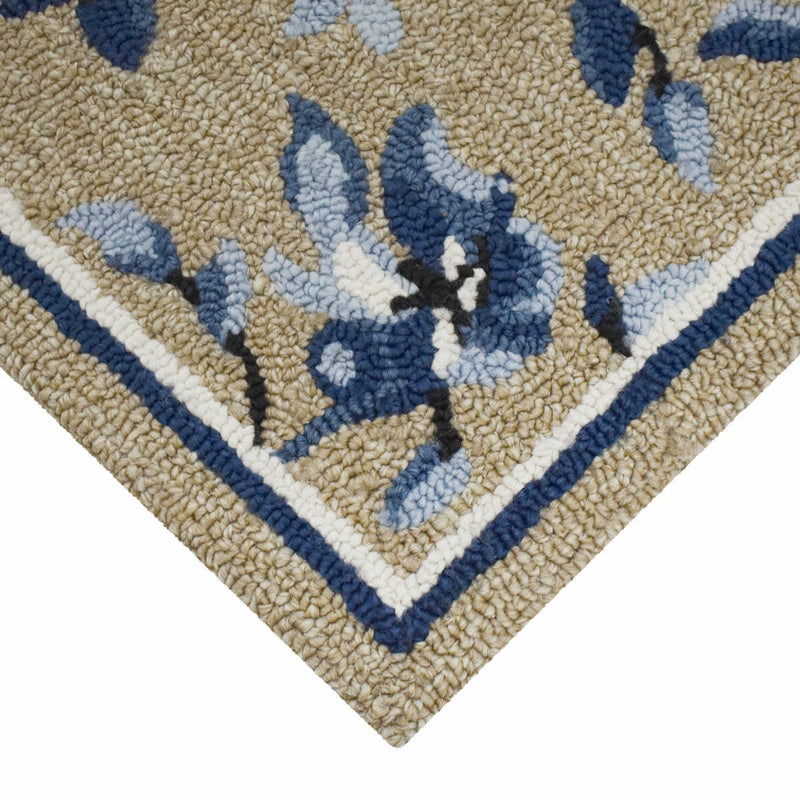 Colourful hooked accent rug 56x97 cm (British brand)
