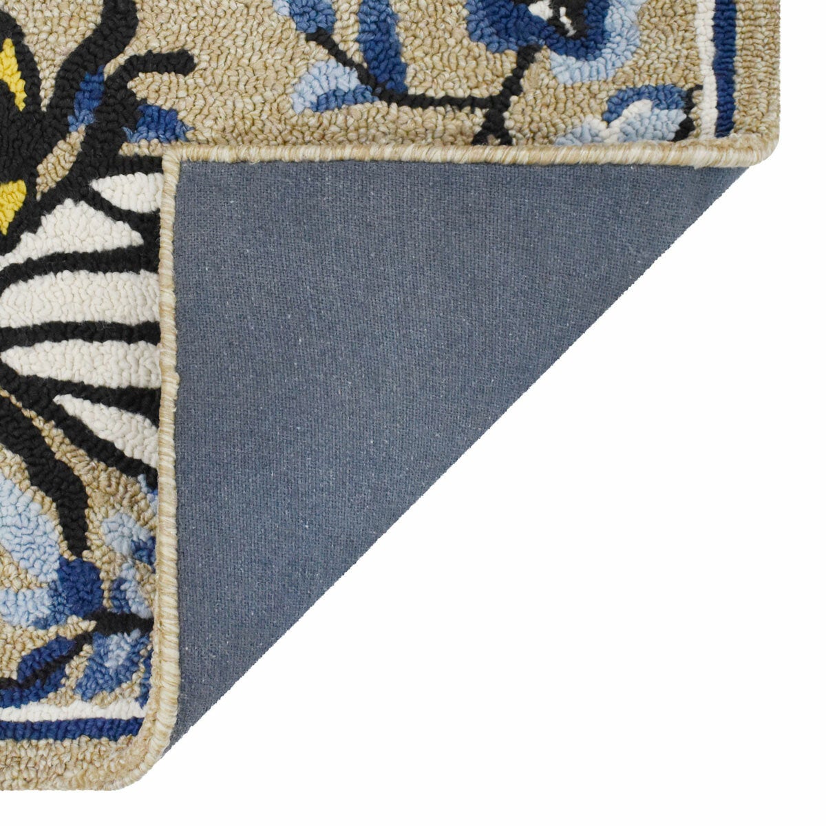 Colourful hooked accent rug 56x97 cm (British brand)