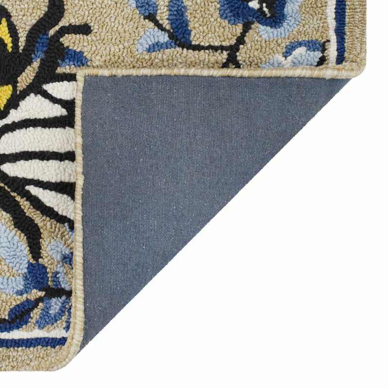 Colourful hooked accent rug 56x97 cm (British brand)