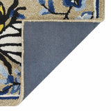 Colourful hooked accent rug 56x97 cm (British brand)