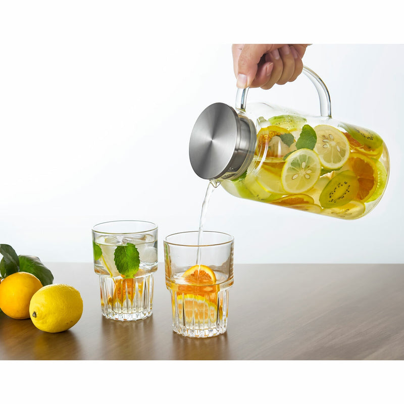 King Crystal pitcher and glass set, 5 piece, UK version