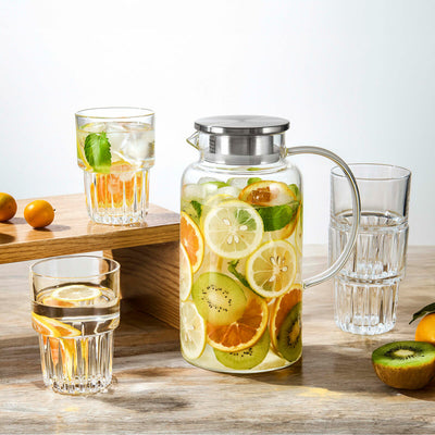 Costco UK King Crystal Glass Pitcher and Tumbler Set, 5 Piece- Buy online at McGrocer