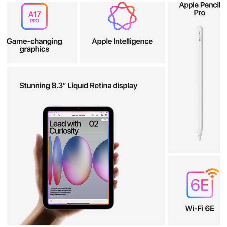 Apple iPad mini 2024 8.3 inch Wi-Fi 128GB Blue - British product