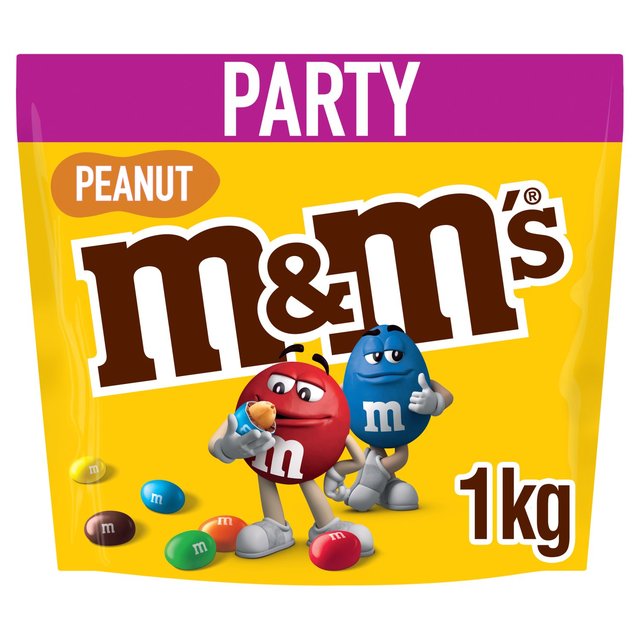 M&M's Crunchy Peanut & Milk Chocolate Party Mix Bulk Snack Bag   1kg GOODS M&S   