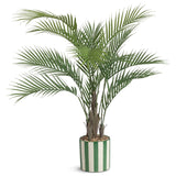 Home faux palm tree 44 inch striped ceramic pot, UK version