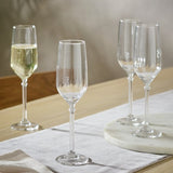 Habitat Optic Ribbed Champagne Flutes Set of 4, imported from the UK