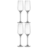 Habitat Optic Ribbed Champagne Flutes Set of 4, imported from the UK