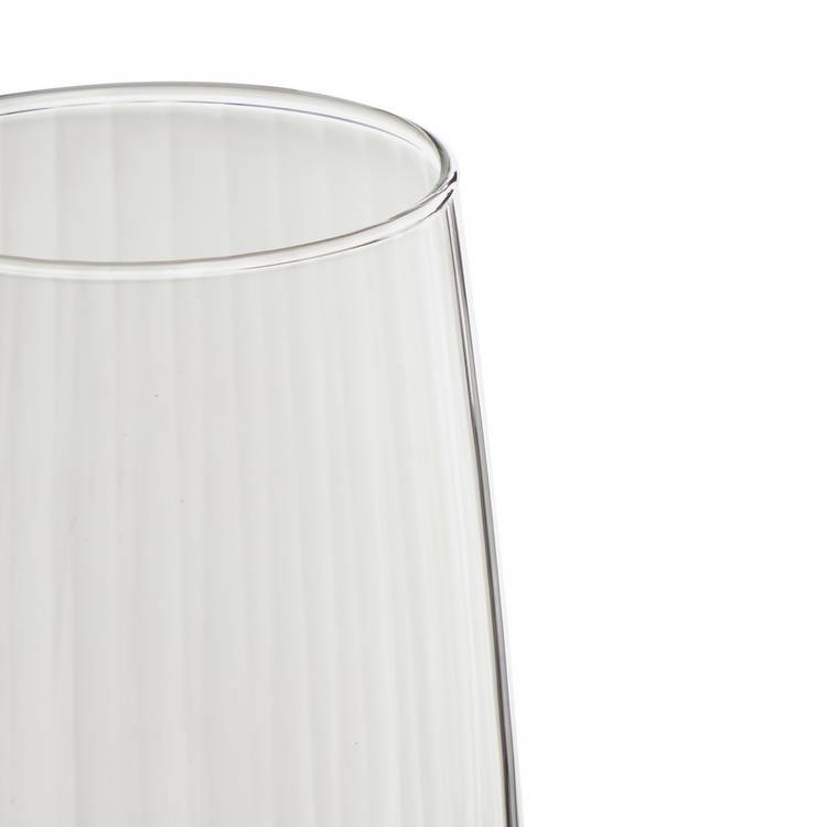 Habitat Optic Ribbed Champagne Flutes Set of 4, imported from the UK