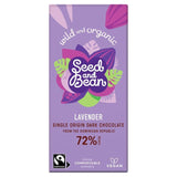 Seed & Bean Organic Extra Dark Chocolate Bar 72% Lavender   85g GOODS M&S   