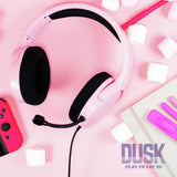 STEALTH PANTHER gaming headset in soft pink wired, UK version