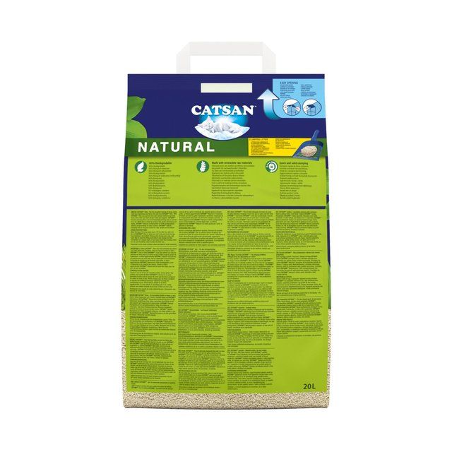 Catsan Natural 100% Biodegradable Clumping Odour Control Cat Litter    20L GOODS M&S   