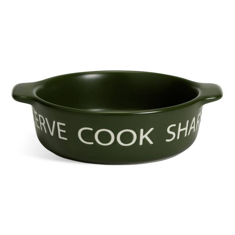 Habitat stoneware tapas dishes black khaki set - British product