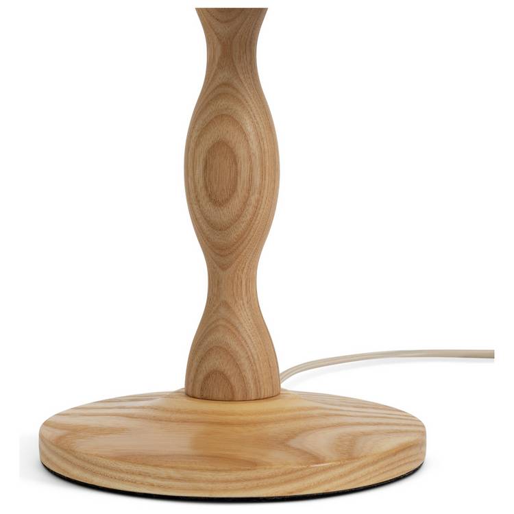 Habitat Bobbin ash wood table lamp 55cm - British product