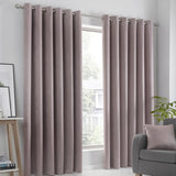 Fusion dim out eyelet curtains blush pink 117x137cm (British brand)