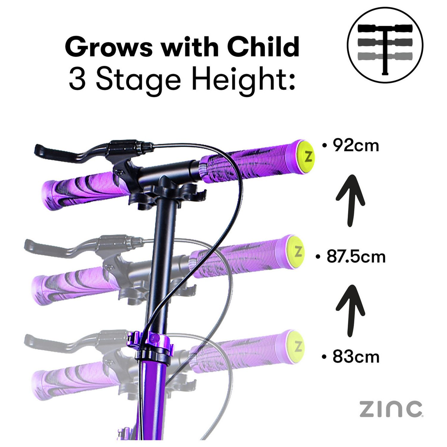 Zinc Verge Pro folding incline scooter purple orange, UK version