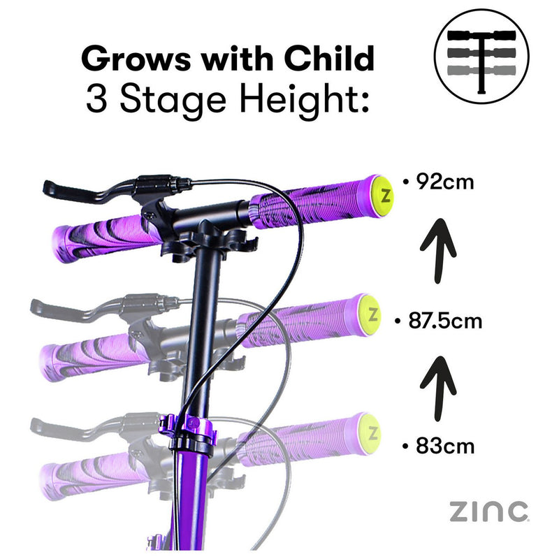 Zinc Verge Pro folding incline scooter purple orange, UK version