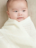 MORI White Blend Cellular Baby Blanket