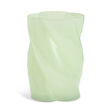 Habitat twisted glass vase green 19cm, imported from the UK
