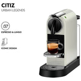 Nespresso De'Longhi CitiZ white pod coffee machine British brand
