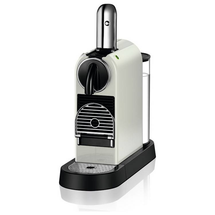 Nespresso De'Longhi CitiZ white pod coffee machine British brand