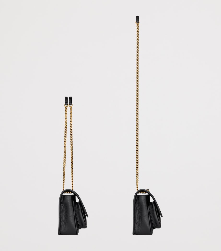 Saint Laurent Mini Niki shoulder bag with YSL monogram, imported from the UK