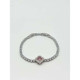 SVNX Pink Clover diamante bracelet 19.5cm, UK version
