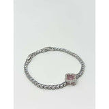 SVNX Pink Clover diamante bracelet 19.5cm, UK version