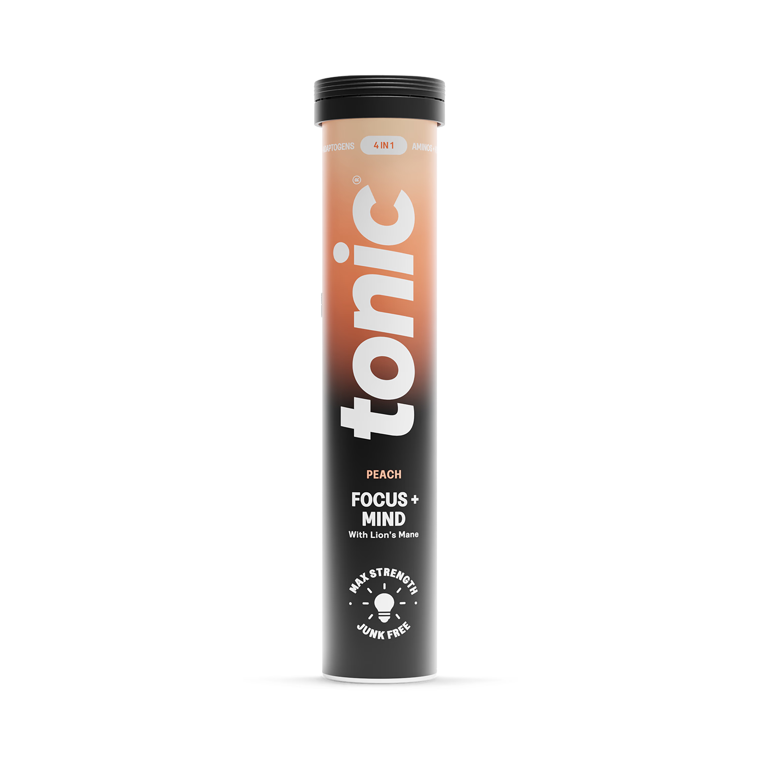 Tonic Focus + Mind effervescent tablets peach 20 tablets (British brand)