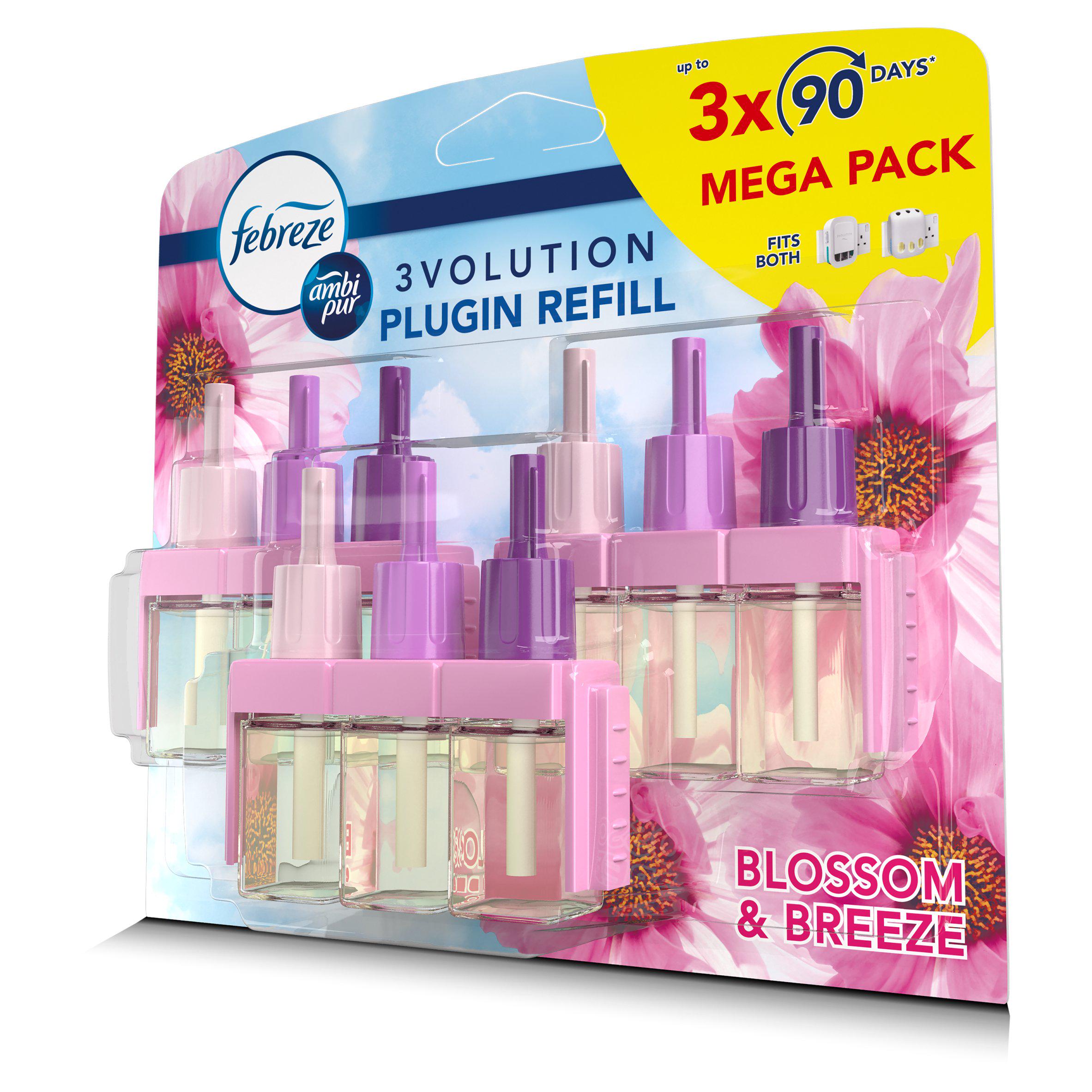 Febreze 3Volution Blossom & Breeze Air Freshener Plug In Refill Triple Pack 3x20ml GOODS Sainsburys   