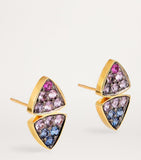 Emily P. Wheeler yellow gold sapphire stud earrings - British product