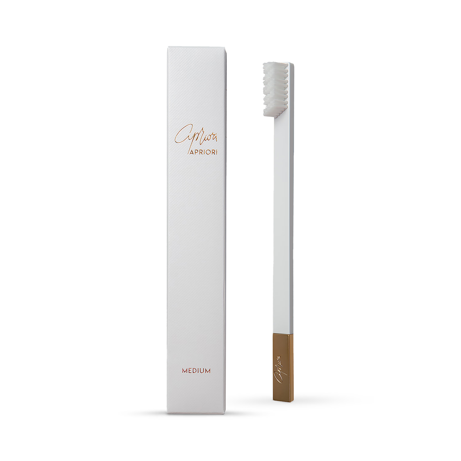 APRIORI toothbrush white gold medium (British brand)