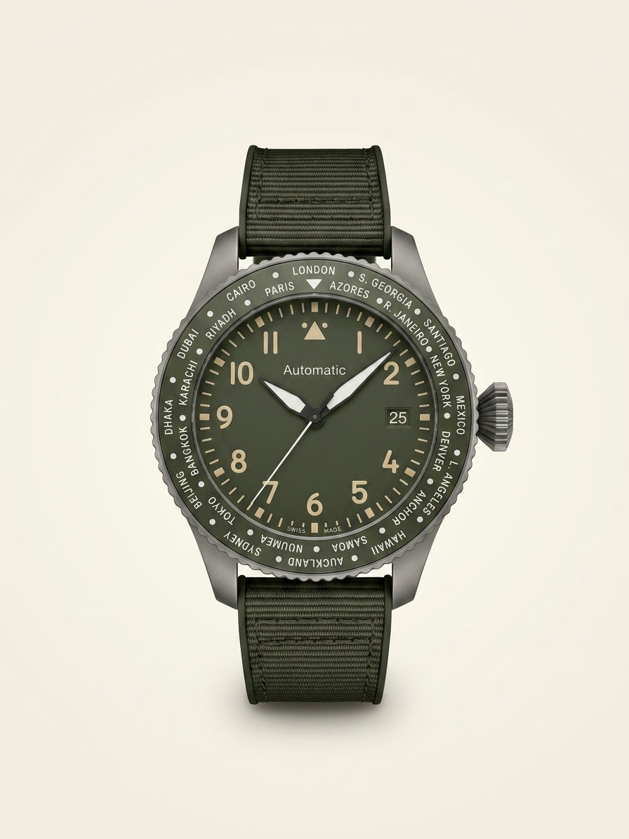 IWC Schaffhausen Pilot's Watch Timezoner Top Gun Woodland ceramic 46mm, UK version