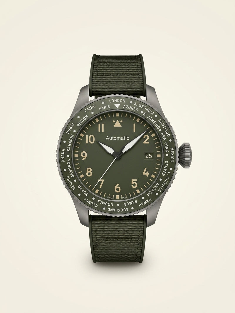 IWC Schaffhausen Pilot's Watch Timezoner Top Gun Woodland ceramic 46mm, UK version