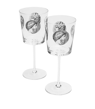 Harrods Fornasetti طقم من 2 كوب نبيذ Cammei - اشترِ عبر الإنترنت من McGrocer