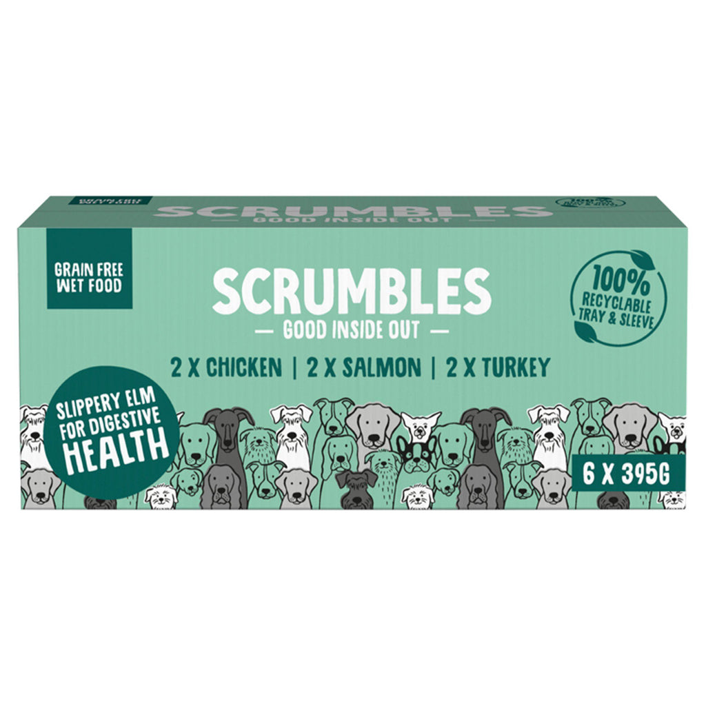 Scrumbles Classic Wet Dog Food Trays 6x395g