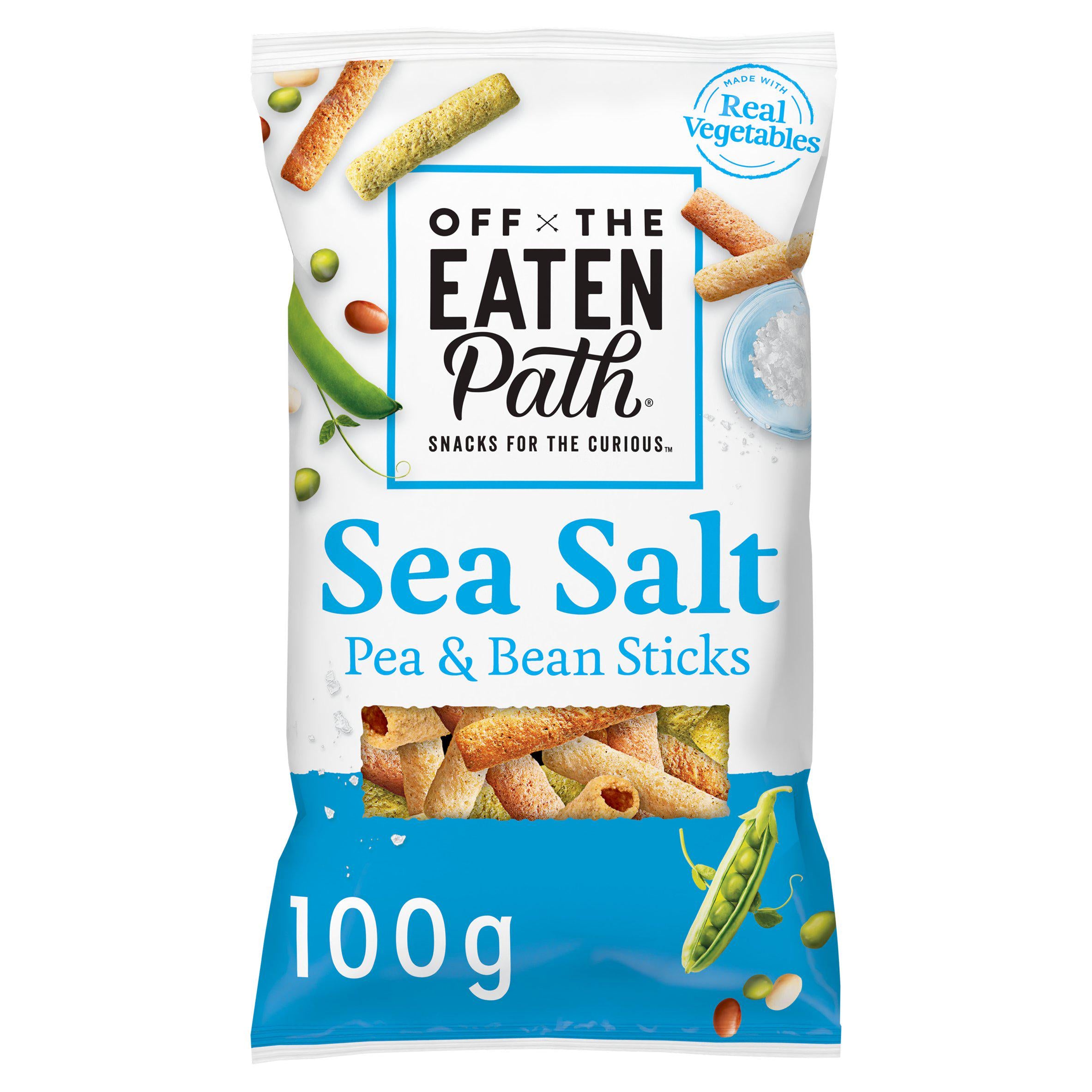 Off the Eaten Path Sea Salt Bean Sticks 100g Sharing crisps Sainsburys   