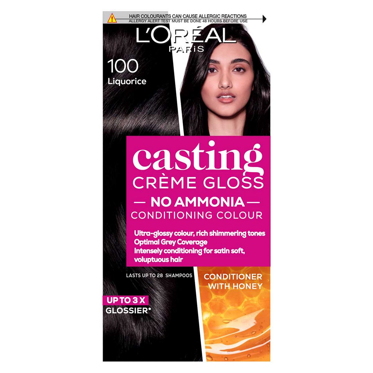 L'Oreal Paris Casting Creme Gloss Semi-Permanent Hair Dye Black Hair Dye 100 Liquorice GOODS Boots   