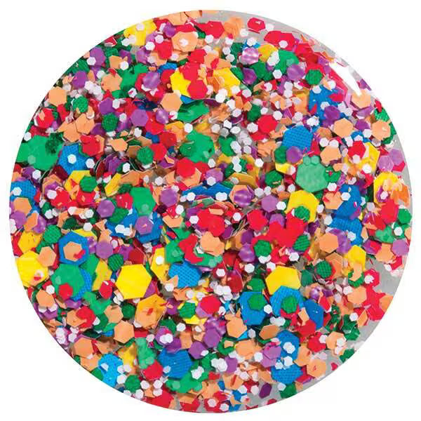 Orly Turn It Up Rainbow Confetti Polish 18ml, imported from the UK