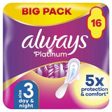 Always Platinum Day&Night Sanitary Towels With Wings 16 Pads GOODS Superdrug   